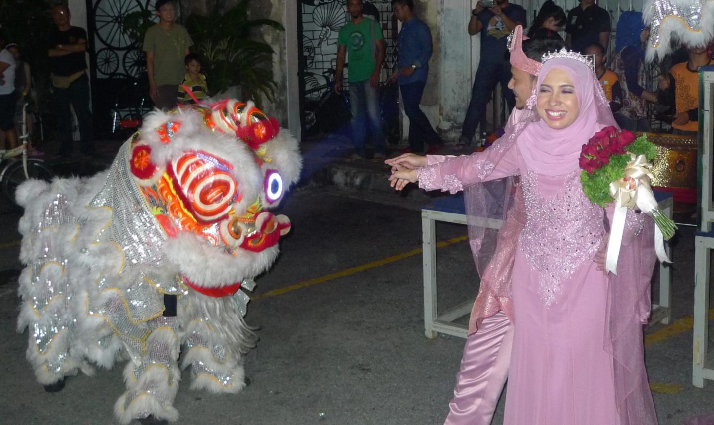 Muslim wedding Penang, Chinese dragon Penang, Malaysia