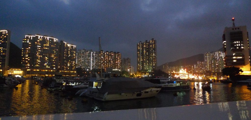 Aberdeen Harbour Hong Kong, as the sun sets